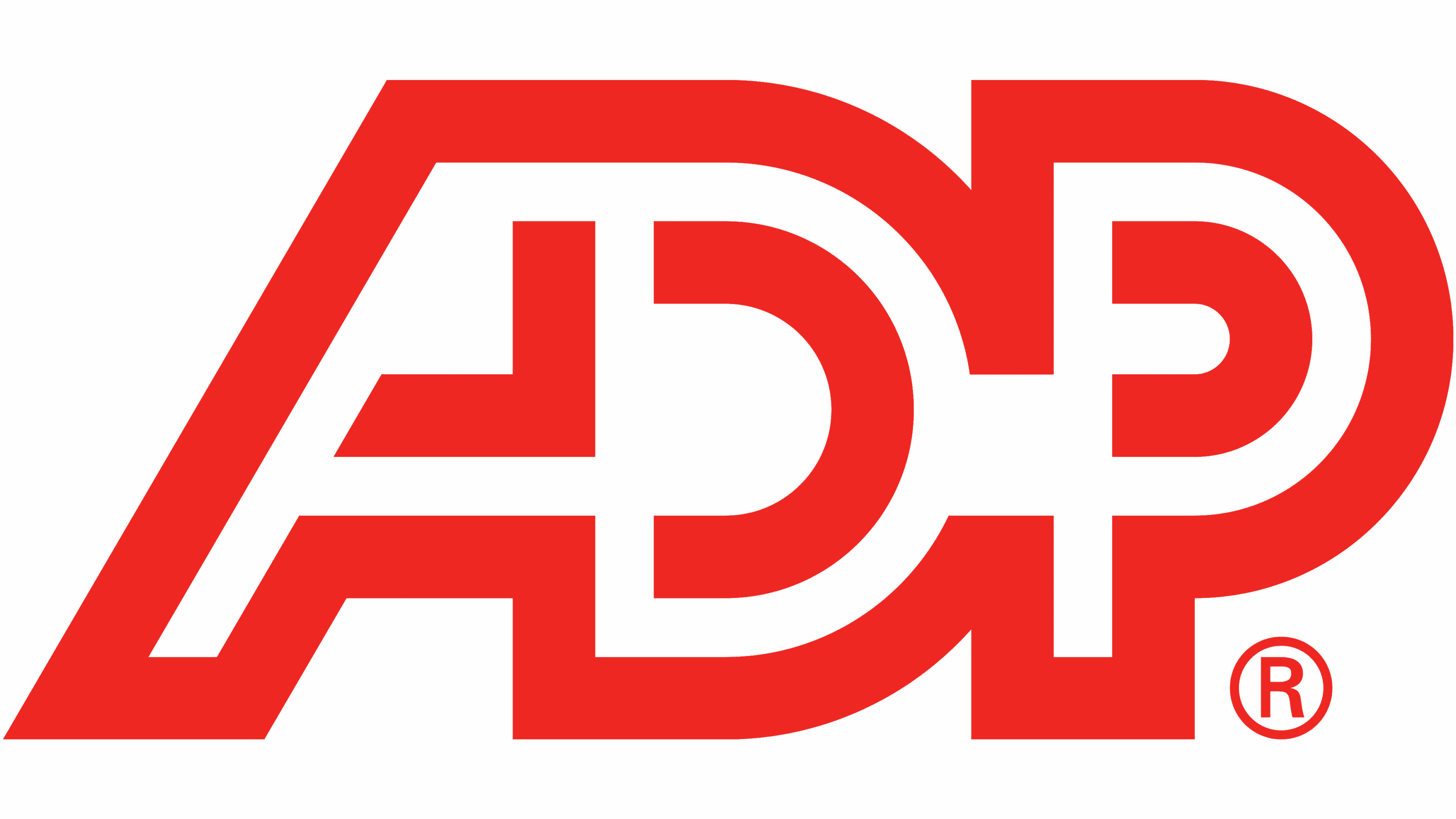 Red ADP emblem on a black background