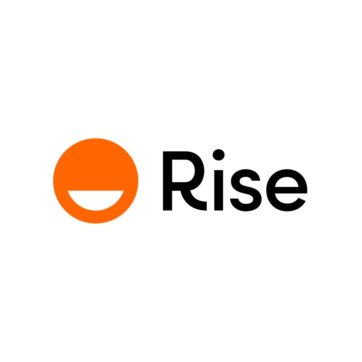 Rise logo with orange smiley icon
