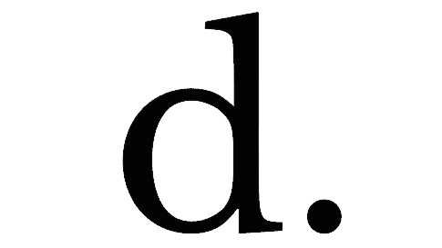 Bold lowercase d icon