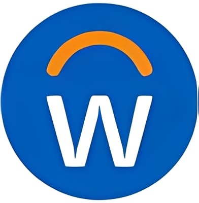 Workday logo on blue background
