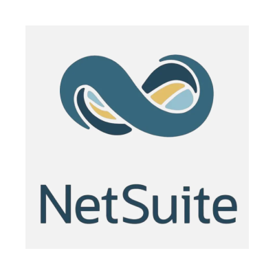 NetSuite logo with intertwined loops symbol.