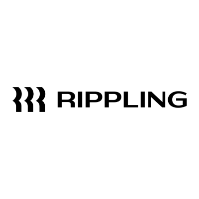 Rippling company logo with stylized triple R.