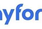 Blue Dayforce wordmark on white background